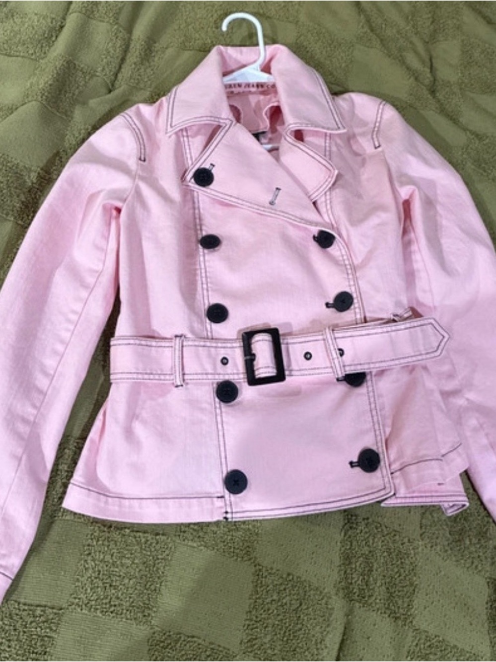 Lauren Jeans Co by Ralph Lauren Pink Double-Breasted Belted Jacket